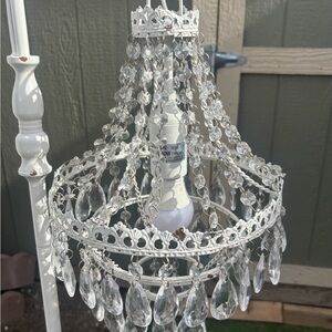 Elegant White Crystal Chandelier